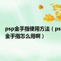 psp金手指使用方法(psp3000金手指怎么用啊)