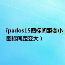 ipados15图标间距变小（ipad图标间距变大）