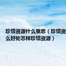 珍惜资源什么意思(珍惜资源有什么好处怎样珍惜资源)