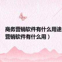 商务营销软件有什么用途(商务营销软件有什么用)
