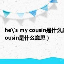 he's my cousin是什么意思（cousin是什么意思）