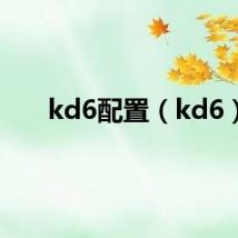 kd6配置（kd6）