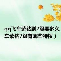 qq飞车紫钻到7级要多久（qq飞车紫钻7级有哪些特权）
