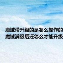 魔域带升级的是怎么操作的(安徽魔域满级后还怎么才能升级)