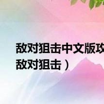 敌对狙击中文版攻略（敌对狙击）