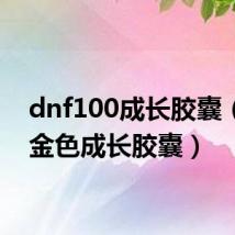 dnf100成长胶囊(dnf金色成长胶囊)