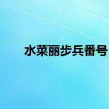 水菜丽步兵番号