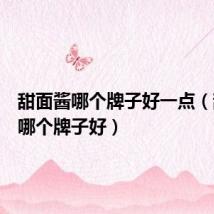 甜面酱哪个牌子好一点(甜面酱哪个牌子好)