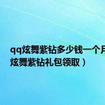 qq炫舞紫钻多少钱一个月(qq炫舞紫钻礼包领取)