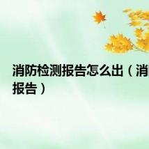消防检测报告怎么出（消防检测报告）