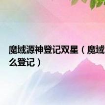 魔域源神登记双星(魔域源神怎么登记)
