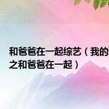 和爸爸在一起综艺(我的纪录片之和爸爸在一起)