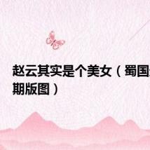 赵云其实是个美女(蜀国最强时期版图)