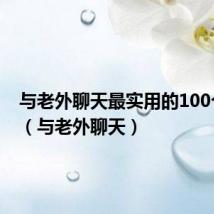 与老外聊天最实用的100个英语(与老外聊天)