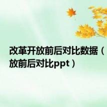 改革开放前后对比数据(改革开放前后对比ppt)