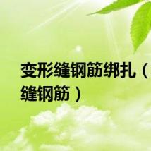 变形缝钢筋绑扎（变形缝钢筋）