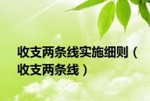 收支两条线实施细则（收支两条线）