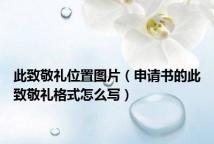 此致敬礼位置图片(申请书的此致敬礼格式怎么写)