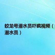 蛟龙号潜水员吓疯视频(蛟龙号潜水员)