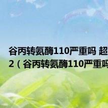 谷丙转氨酶110严重吗 超敏c6.12(谷丙转氨酶110严重吗)