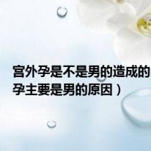 宫外孕是不是男的造成的(宫外孕主要是男的原因)