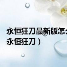 永恒狂刀最新版怎么调（永恒狂刀）