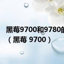 黑莓9700和9780的区别(黑莓 9700)
