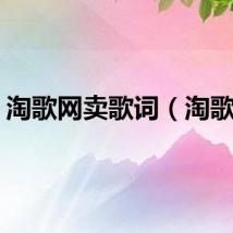 淘歌网卖歌词（淘歌网）