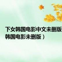 下女韩国电影中文未删版(下女韩国电影未删版)