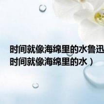 时间就像海绵里的水鲁迅名言(时间就像海绵里的水)