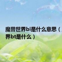 魔兽世界bl是什么意思(魔兽世界bt是什么)