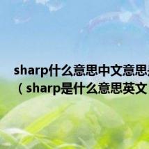 sharp什么意思中文意思是什么(sharp是什么意思英文)