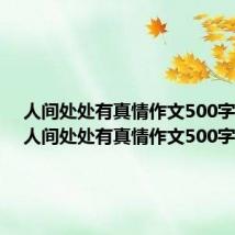 人间处处有真情作文500字初中(人间处处有真情作文500字)