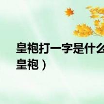 皇袍打一字是什么字（皇袍）