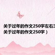 关于过年的作文250字左右三年级(关于过年的作文250字)