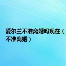 爱尔兰不准离婚吗现在(爱尔兰不准离婚)
