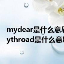 mydear是什么意思(mythroad是什么意思)