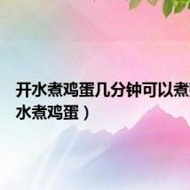 开水煮鸡蛋几分钟可以煮熟(开水煮鸡蛋)
