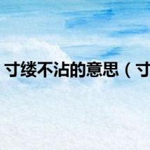寸缕不沾的意思（寸缕）
