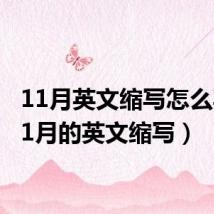 11月英文缩写怎么写(11月的英文缩写)