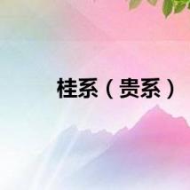 桂系（贵系）