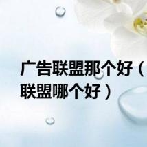 广告联盟那个好（广告联盟哪个好）