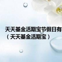 天天基金活期宝节假日有收益吗(天天基金活期宝)