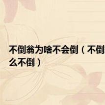 不倒翁为啥不会倒(不倒翁为什么不倒)