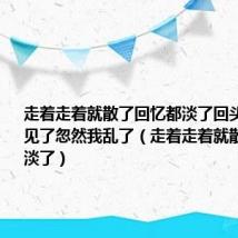 走着走着就散了回忆都淡了回头发现你不见了忽然我乱了（走着走着就散了回忆都淡了）