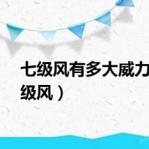 七级风有多大威力（七级风）