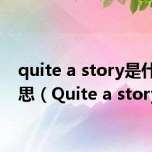 quite a story是什么意思(Quite a story)