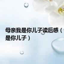 母亲我是你儿子读后感(母亲我是你儿子)