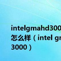 intelgmahd3000显卡怎么样(intel gma hd 3000)
