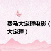 费马大定理电影（费马大定理）
